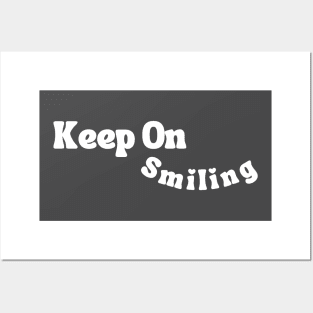 Keep on smiling, women's trendy smiley face summer shirt Posters and Art